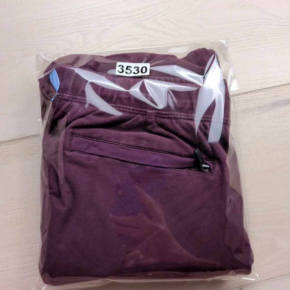 Mack‎ Weldon Ace Joggers Sweatpants Mens Large Wine Red Zip Pockets Comfort